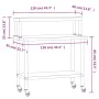 Küchenarbeitstisch mit Edelstahlablage 110x55x120cm von , Wiederherstellung - Ref: Foro24-3208898, Preis: 225,46 €, Rabatt: %