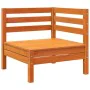 3-Sitzer-Gartensofa aus massivem, wachsbraunem Kiefernholz von , Modulare Sofas für den Außenbereich - Ref: Foro24-838030, Pr...