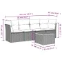 Garden sofa set with cushions 5 pieces gray synthetic rattan by , Garden sets - Ref: Foro24-3255808, Price: 303,43 €, Discoun...