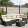 7-piece garden dining set and black synthetic rattan cushions by , Garden sets - Ref: Foro24-3265305, Price: 422,87 €, Discou...