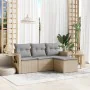 Garden sofa set with cushions 4 pieces beige synthetic rattan by , Garden sets - Ref: Foro24-3220068, Price: 272,65 €, Discou...