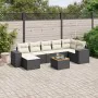 8-teiliges Gartensofa-Set und schwarze synthetische Rattankissen von , Gartensets - Ref: Foro24-3225552, Preis: 509,01 €, Rab...