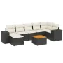 8-teiliges Gartensofa-Set und schwarze synthetische Rattankissen von , Gartensets - Ref: Foro24-3225552, Preis: 509,01 €, Rab...