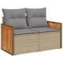 Gartensofa-Set mit Kissen, 4-teilig, beiges synthetisches Rattan von , Gartensets - Ref: Foro24-3227613, Preis: 320,83 €, Rab...