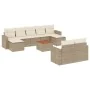 Gartensofa-Set mit beigen Kissen, 10-teilig, synthetisches Rattan von , Modulare Sofas für den Außenbereich - Ref: Foro24-322...