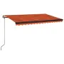 Orange and brown manual retractable awning 450x350 cm by , Awnings - Ref: Foro24-3069200, Price: 425,51 €, Discount: %