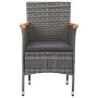 Garden dining chairs 2 units gray synthetic rattan by vidaXL, Garden chairs - Ref: Foro24-46182, Price: 139,05 €, Discount: %