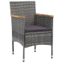 Garden dining chairs 2 units gray synthetic rattan by vidaXL, Garden chairs - Ref: Foro24-46182, Price: 139,05 €, Discount: %