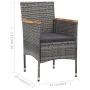 Garden dining chairs 2 units gray synthetic rattan by vidaXL, Garden chairs - Ref: Foro24-46182, Price: 139,05 €, Discount: %