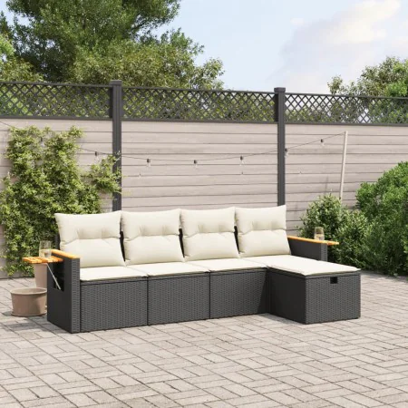 5-piece garden furniture set with black synthetic rattan cushions by , Garden sets - Ref: Foro24-3265501, Price: 326,88 €, Di...