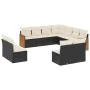 Set mit 11 Stück Gartensofas und Kissen synthetisches Rattan schwarz von , Gartensets - Ref: Foro24-3227764, Preis: 642,15 €,...