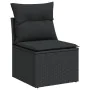 Set aus 6-teiligen Gartensofas und Kissen Kunstrattan schwarz von , Gartensets - Ref: Foro24-3255810, Preis: 446,19 €, Rabatt: %