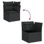 Set aus 6-teiligen Gartensofas und Kissen Kunstrattan schwarz von , Gartensets - Ref: Foro24-3255810, Preis: 446,19 €, Rabatt: %