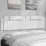 White synthetic leather padded bed headboard 200 cm by , Headboards and footboards - Ref: Foro24-374815, Price: 57,86 €, Disc...