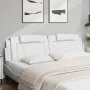 White synthetic leather padded bed headboard 200 cm by , Headboards and footboards - Ref: Foro24-374815, Price: 57,86 €, Disc...