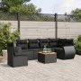 7-teiliges Garten-Esszimmerset und Kissen synthetisches Rattan schwarz von , Gartensets - Ref: Foro24-3257357, Preis: 451,46 ...