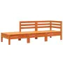 3-Sitzer Gartensofa aus massivem Kiefernholz wachsbraun von , Modulare Sofas für den Außenbereich - Ref: Foro24-838044, Preis...