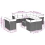 12-teiliges Gartensofa-Set mit grauen synthetischen Rattankissen von , Gartensets - Ref: Foro24-3256277, Preis: 831,75 €, Rab...