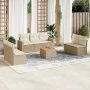 Gartensofa-Set mit beigen Kissen 8 Stück PE-Rattan von , Gartensets - Ref: Foro24-3256408, Preis: 553,67 €, Rabatt: %