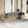 Gartensofa-Set mit Kissen, 6-teilig, beiges synthetisches Rattan von , Gartensets - Ref: Foro24-3260099, Preis: 459,30 €, Rab...