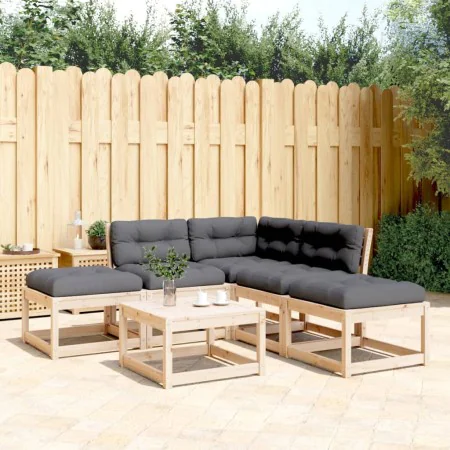 5-piece garden sofa set with solid pine wood cushions by , Garden sets - Ref: Foro24-3216960, Price: 417,33 €, Discount: %