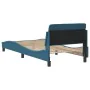 Bed frame with blue velvet headboard 80x200 cm by , Beds and slatted bases - Ref: Foro24-373076, Price: 134,65 €, Discount: %