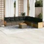 Garden sofa set 10 pieces with gray synthetic rattan cushions by , Garden sets - Ref: Foro24-3260149, Price: 633,27 €, Discou...