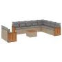 Set von 11-teiligen Gartensofas mit beigen Kissen aus synthetischem Rattan von , Gartensets - Ref: Foro24-3260204, Preis: 823...