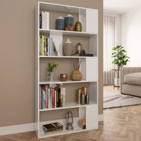 Glossy white shelving/space divider 80x24x159 cm by vidaXL, Bookcases and shelves - Ref: Foro24-800105, Price: 74,11 €, Disco...