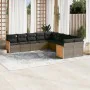 Garden sofa set 10 pieces with gray synthetic rattan cushions by , Garden sets - Ref: Foro24-3260436, Price: 650,75 €, Discou...