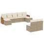 9-piece garden sofa set with beige synthetic rattan cushions by , Garden sets - Ref: Foro24-3260455, Price: 624,88 €, Discoun...