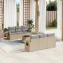 7-teiliges Gartensofa-Set und beigefarbene synthetische Rattankissen von , Gartensets - Ref: Foro24-3252246, Preis: 590,56 €,...