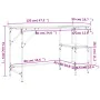 Schreibtisch aus technischem Metall und Holz in Sonoma-Grau, 120 x 50 x 75 cm von , Schreibtische - Ref: Foro24-845324, Preis...