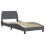 Dark gray velvet bed frame with headboard 80x200cm by , Beds and slatted bases - Ref: Foro24-373073, Price: 112,36 €, Discoun...