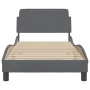 Dark gray velvet bed frame with headboard 80x200cm by , Beds and slatted bases - Ref: Foro24-373073, Price: 112,36 €, Discoun...