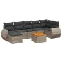 8-piece garden sofa set and gray synthetic rattan cushions by , Garden sets - Ref: Foro24-3257446, Price: 520,93 €, Discount: %