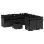 8-teiliges Gartensofa-Set und schwarze synthetische Rattankissen von , Gartensets - Ref: Foro24-3249154, Preis: 626,99 €, Rab...