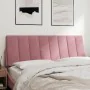 Pink velvet padded headboard 140 cm by , Headboards and footboards - Ref: Foro24-374674, Price: 70,62 €, Discount: %