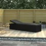 Sonnenliege mit schwarzem synthetischem Rattankissen von vidaXL, Liegen - Ref: Foro24-46221, Preis: 202,86 €, Rabatt: %