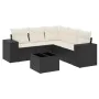 6-teiliges Gartensofa-Set und schwarze synthetische Rattankissen von , Gartensets - Ref: Foro24-3254893, Preis: 424,26 €, Rab...