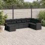 8-piece garden sofa set and black synthetic rattan cushions by , Garden sets - Ref: Foro24-3258646, Price: 527,06 €, Discount: %