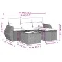 Garden sofa set with cushions 5 pieces beige synthetic rattan by , Garden sets - Ref: Foro24-3253616, Price: 367,01 €, Discou...