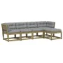 5-piece garden sofa set with impregnated pine wood cushions by , Garden sets - Ref: Foro24-3217009, Price: 496,20 €, Discount: %