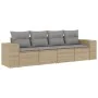 Garden sofa set with cushions 4 pieces beige synthetic rattan by , Garden sets - Ref: Foro24-3254616, Price: 341,20 €, Discou...