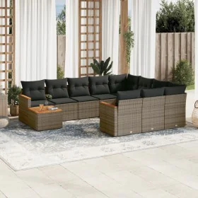 11-teiliges Gartensofa-Set und graue synthetische Rattankissen von , Gartensets - Ref: Foro24-3258770, Preis: 667,64 €, Rabat...