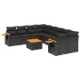 8-piece garden sofa set and black synthetic rattan cushions by , Garden sets - Ref: Foro24-3259066, Price: 620,62 €, Discount: %