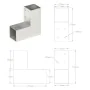 L-förmiger Pfostenverbinder aus verzinktem Metall, 71 x 71 mm von vidaXL, Zaunpfosten - Ref: Foro24-145453, Preis: 17,56 €, R...