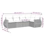 Gartensofa-Set mit Kissen, 5-teilig, beiges synthetisches Rattan von , Gartensets - Ref: Foro24-3253665, Preis: 480,64 €, Rab...