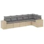 Set Gartensofas mit Kissen 6 Stück synthetisches Rattan beige von , Gartensets - Ref: Foro24-3222588, Preis: 454,81 €, Rabatt: %