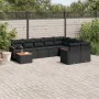 Set Gartensofas 10 Stück Kissen synthetisches Rattan schwarz von , Gartensets - Ref: Foro24-3258716, Preis: 677,89 €, Rabatt: %